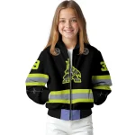 personalized arizona coyotes heartbeat accent black green bomber jacket best selling