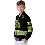 personalized arizona coyotes heartbeat accent black green bomber jacket best selling