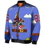personalized arizona coyotes mario blocks blue black bomber jacket best selling