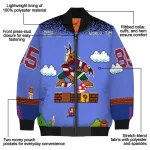 personalized arizona coyotes mario blocks blue black bomber jacket best selling