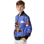personalized arizona coyotes mario blocks blue black bomber jacket best selling