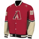 personalized arizona diamondbacks chevron style red varsity jacket best selling