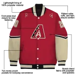 personalized arizona diamondbacks chevron style red varsity jacket best selling