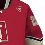 personalized arizona diamondbacks chevron style red varsity jacket best selling