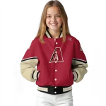 personalized arizona diamondbacks chevron style red varsity jacket best selling