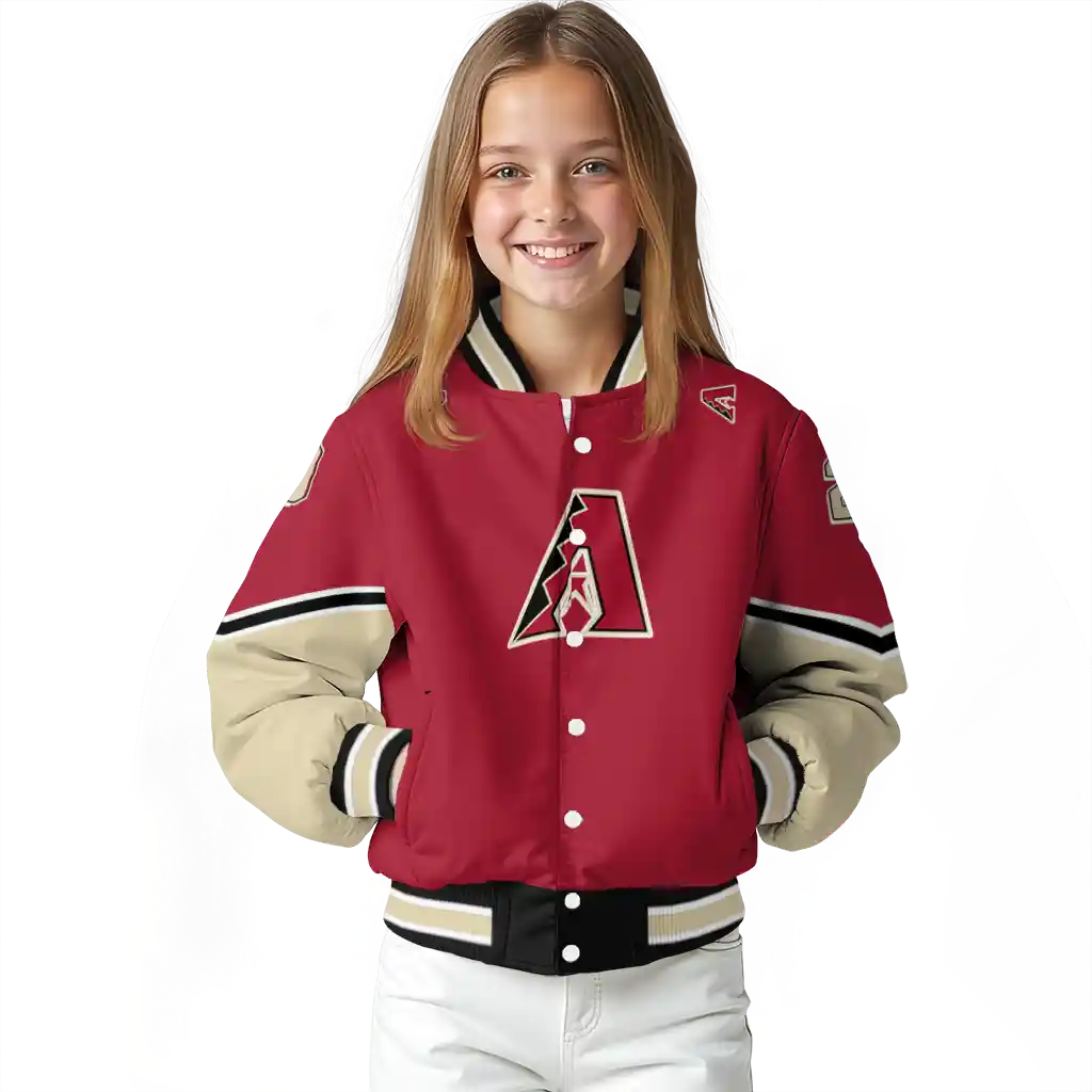 personalized arizona diamondbacks chevron style red varsity jacket top rated personalized arizona diamondbacks chevron style red varsity jacket top rated
