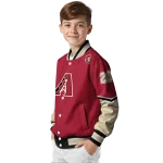 personalized arizona diamondbacks chevron style red varsity jacket best selling
