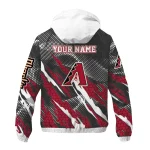 personalized arizona diamondbacks claw mesh red gray windbreaker jacket best selling