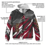 personalized arizona diamondbacks claw mesh red gray windbreaker jacket best selling