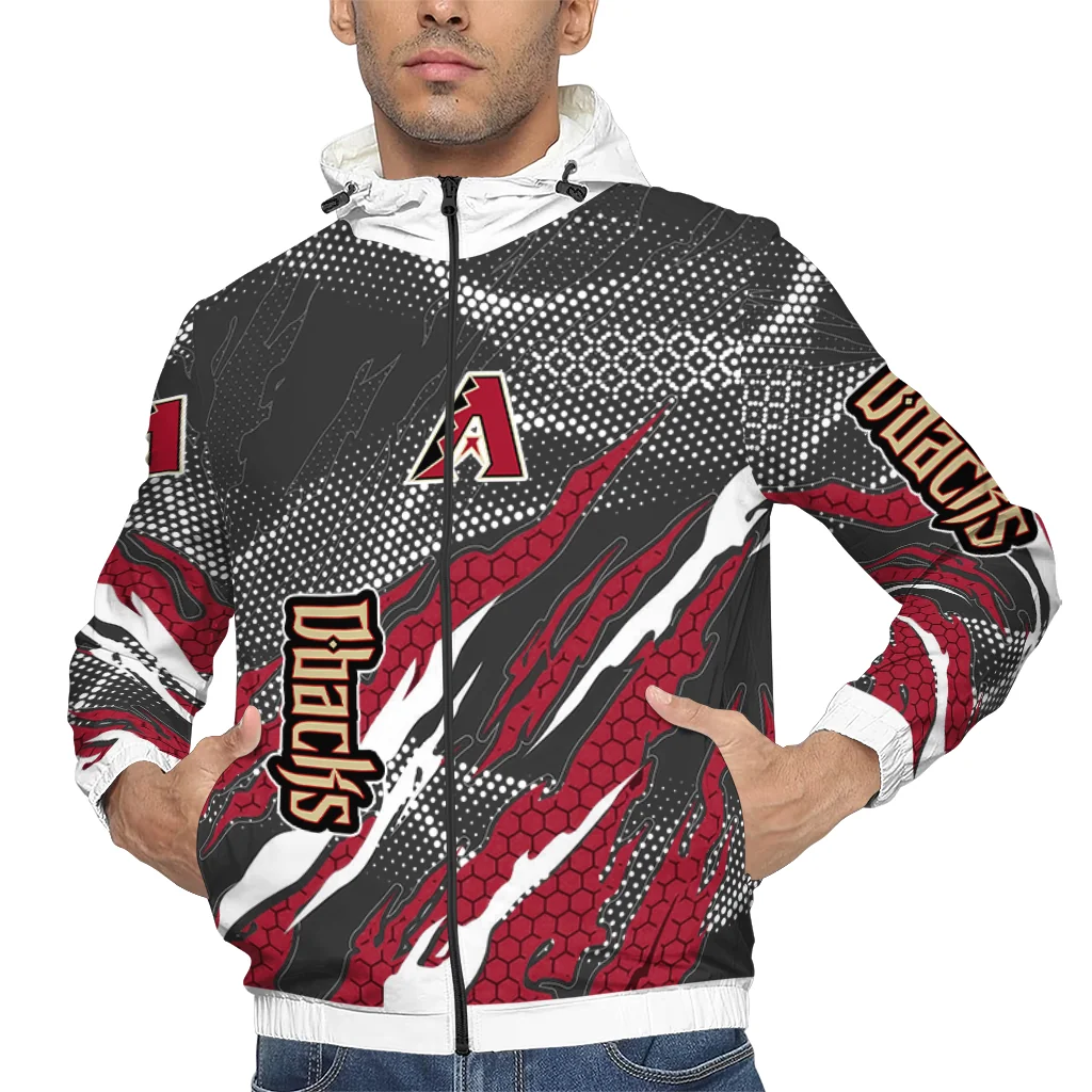 personalized arizona diamondbacks claw mesh red gray windbreaker jacket top rated personalized arizona diamondbacks claw mesh red gray windbreaker jacket top rated