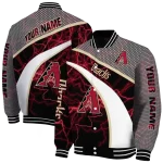 personalized arizona diamondbacks electric flash red varsity jacket best selling