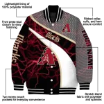 personalized arizona diamondbacks electric flash red varsity jacket best selling