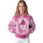 personalized arizona diamondbacks pink tie dye pink varsity jacket best selling