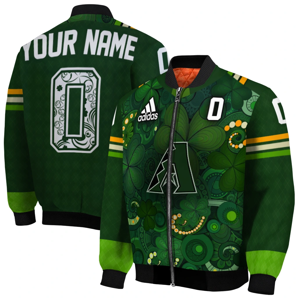 personalized arizona diamondbacks shamrock vortex green bomber jacket best selling personalized arizona diamondbacks shamrock vortex green bomber jacket best selling