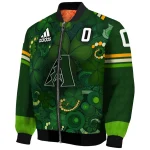 personalized arizona diamondbacks shamrock vortex green bomber jacket best selling