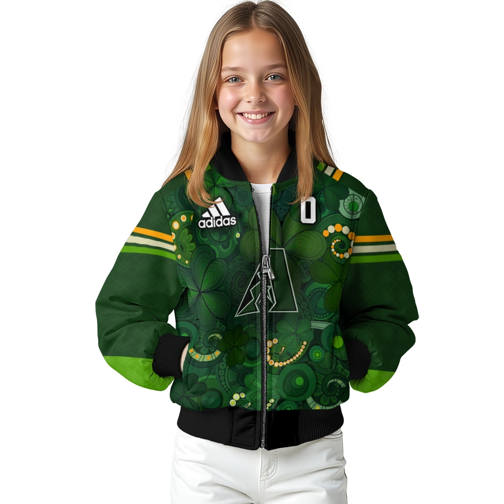 personalized arizona diamondbacks shamrock vortex green bomber jacket top rated personalized arizona diamondbacks shamrock vortex green bomber jacket top rated