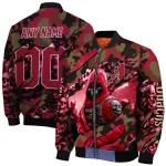personalized arizona diamondbacks skull horde red bomber jacket best selling