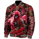personalized arizona diamondbacks skull horde red varsity jacket best selling
