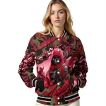 personalized arizona diamondbacks skull horde red varsity jacket best selling