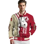 personalized arizona diamondbacks snoopy head red varsity jacket best selling