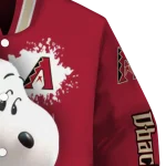 personalized arizona diamondbacks snoopy head red varsity jacket best selling