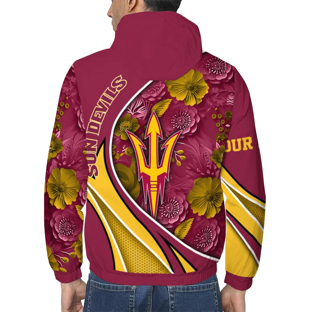 personalized arizona state sun devils blossoms helmet maroon windbreaker jacket trendy personalized arizona state sun devils blossoms helmet maroon windbreaker jacket trendy