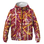 personalized arizona state sun devils brushstroke pattern maroon windbreaker jacket best selling