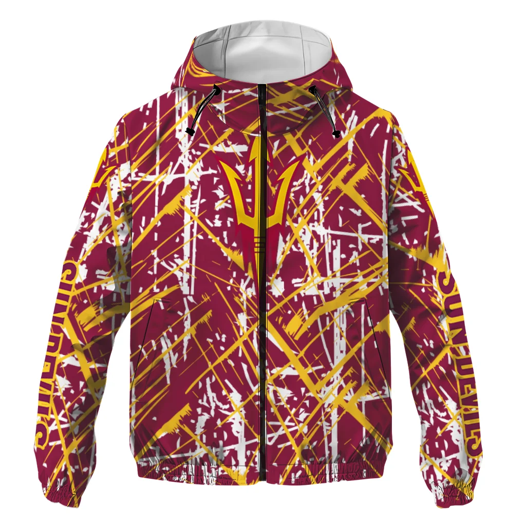 personalized arizona state sun devils brushstroke pattern maroon windbreaker jacket best selling personalized arizona state sun devils brushstroke pattern maroon windbreaker jacket best selling