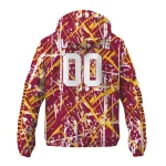 personalized arizona state sun devils brushstroke pattern maroon windbreaker jacket best selling