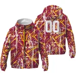 personalized arizona state sun devils brushstroke pattern maroon windbreaker jacket best selling