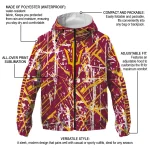 personalized arizona state sun devils brushstroke pattern maroon windbreaker jacket best selling