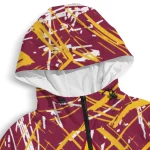personalized arizona state sun devils brushstroke pattern maroon windbreaker jacket best selling