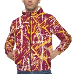 personalized arizona state sun devils brushstroke pattern maroon windbreaker jacket best selling
