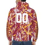 personalized arizona state sun devils brushstroke pattern maroon windbreaker jacket best selling