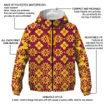 personalized arizona state sun devils geometric blossom maroon windbreaker jacket best selling