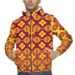 personalized arizona state sun devils geometric blossom maroon windbreaker jacket best selling