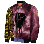 personalized arizona state sun devils skull cluster maroon bomber jacket best selling