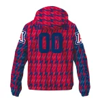 personalized arizona wildcats lightning strike grid red windbreaker jacket best selling