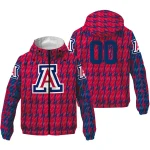 personalized arizona wildcats lightning strike grid red windbreaker jacket best selling