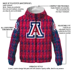 personalized arizona wildcats lightning strike grid red windbreaker jacket best selling