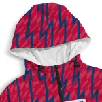 personalized arizona wildcats lightning strike grid red windbreaker jacket best selling