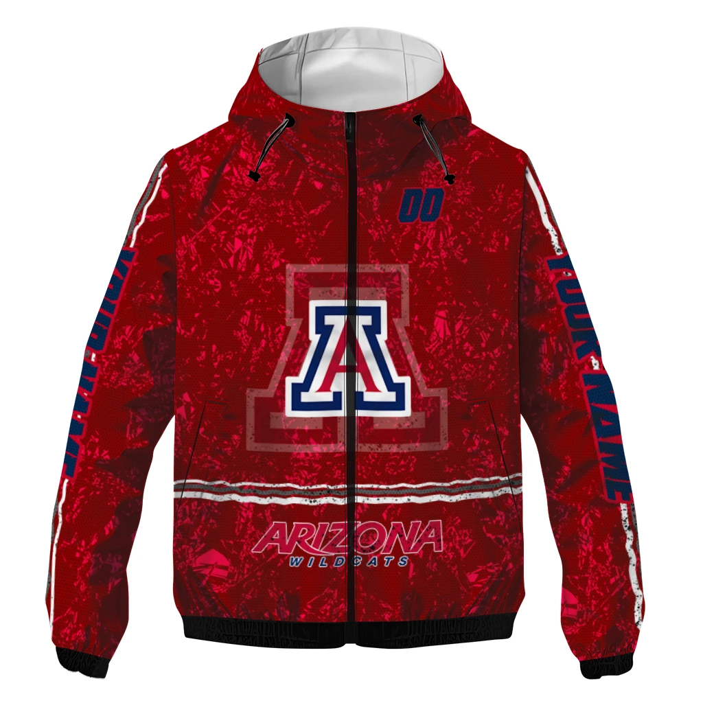 personalized arizona wildcats shards cluster red windbreaker jacket best selling personalized arizona wildcats shards cluster red windbreaker jacket best selling