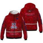 personalized arizona wildcats shards cluster red windbreaker jacket best selling