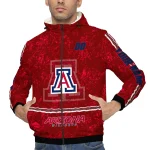 personalized arizona wildcats shards cluster red windbreaker jacket best selling