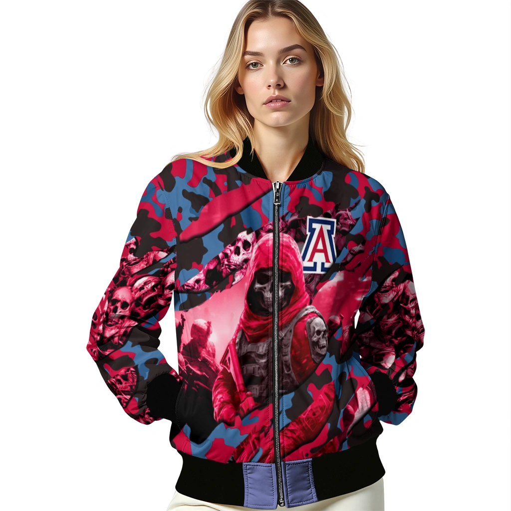 personalized arizona wildcats skull horde red bomber jacket latest model personalized arizona wildcats skull horde red bomber jacket latest model