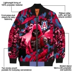 personalized arizona wildcats skull horde red bomber jacket best selling