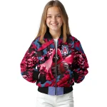 personalized arizona wildcats skull horde red bomber jacket best selling