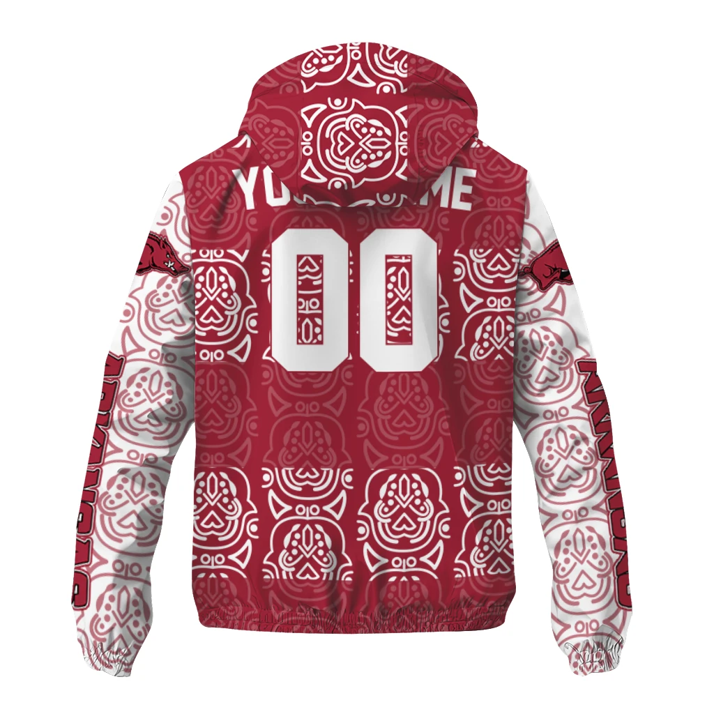 personalized arkansas razorbacks cat eyes red windbreaker jacket fashion forward personalized arkansas razorbacks cat eyes red windbreaker jacket fashion forward