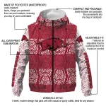 personalized arkansas razorbacks cat eyes red windbreaker jacket best selling