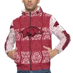 personalized arkansas razorbacks cat eyes red windbreaker jacket best selling